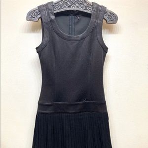 Dex Girls Fit And Flare Party Dress Ruffled Tier Metallic Black XS